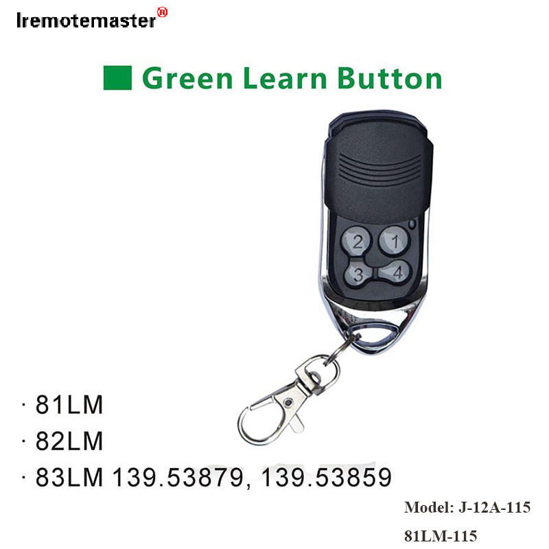 81LM 82LM 83LM ਗ੍ਰੀਨ ਲਰਨ ਬਟਨ ਗੈਰੇਜ ਡੋਰ ਰਿਮੋਟ ਓਪਨਰ 390MHz ਲਈ