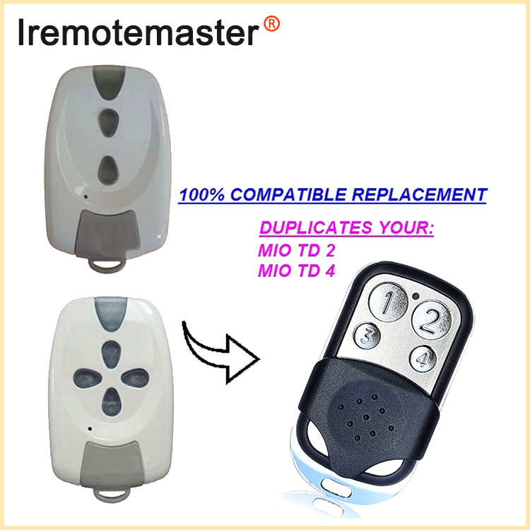 MIO TR2 TR4 ਗੈਰੇਜ ਰਿਮੋਟ ਕੰਟਰੋਲ ਰੋਲਿੰਗ ਕੋਡ 433MHz ਲਈ