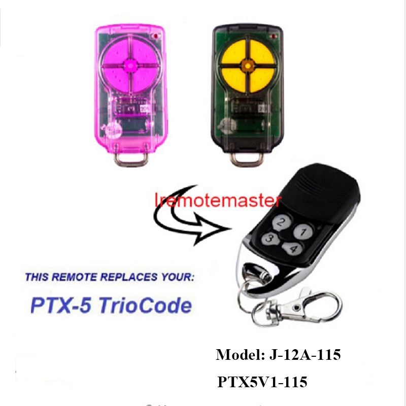PTX5 V1 ਟ੍ਰਾਈਕੋਡ ਗੇਟ ਰਿਮੋਟ ਡੋਰ ਰਿਪਲੇਸਮੈਂਟ 433.92MHz ਰੋਲਿੰਗ ਕੋਡ ਲਈ